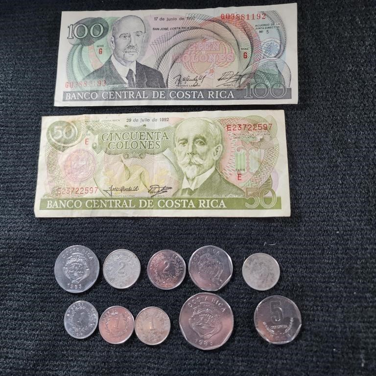 Costa Rica Bank Notes and Coins