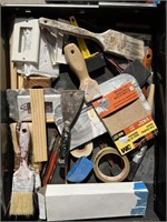 Drawer of Tools Painting Supplies Brushes