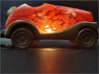 Car Lamp, Painted Glass Shade