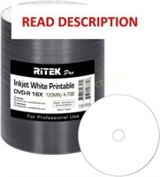 100 Pack Ritek Pro DVD-R 16X 4.7GB White