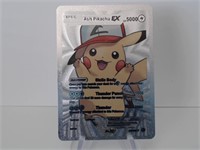 Pokemon Card Rare Silver Ash Pikachu EX