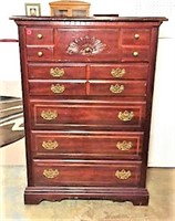 Mahogany Finish Chest with Five Drawers