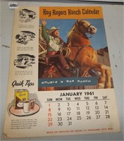 Roy Rogers Calendar 1961