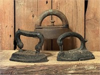 Three Antique Sad Irons