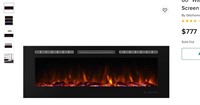 60" Wall Recessed Electric Fireplace, Touch Screen