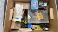 Box of Vintage Office Items.  NO SHIPPING