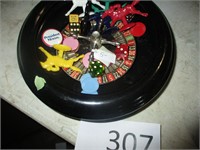 Roulette Wheel with die and Race Horses