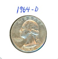 1964-D Washington Silver Quarter