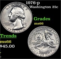 1976-p Washington Quarter 25c Grades GEM+ Unc