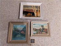 Lot of Vintage Framed Original Paintings/Art