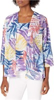 Alfred Dunner Women's MD Watercolor Leaf Two for