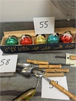 NOS Glass Christmas Bulbs / Original Box