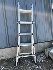 10ft folding aluminum extension ladder