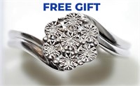 FREE Silver 7 Diamond Ring To All Winning Bidders