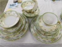 Vintage hand painted Meito china 4 complete