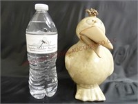 Clay / Pottery Bird Figurine ~ 8" tall