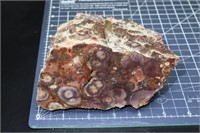 Birdseye rhyolite, Mexico, cut, 2 lb 11.6 oz