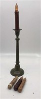Candlestick With 3 Battery Candles