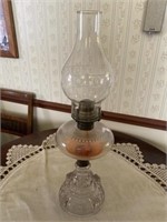 Clear Glass Oil Lamp 21 Inches