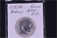 1937A Germany Silver 2 Reich Coin