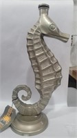Large metal seahorse table base/sculpture 22in