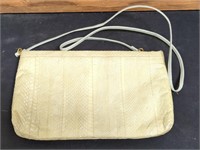 Vintage Saks Fifth Ave white snakeskin purse