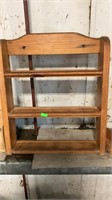 Small wooden shelf rack