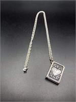 .925 Silver Platted Necklace w/ Locket