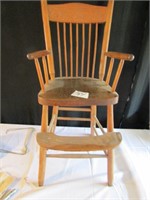 .WOOD PRESS BACK  HIGH CHAIR  - WRONG TAG NUMBER
