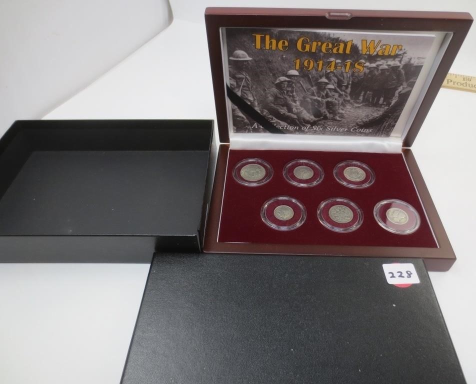 6 silver coins, The Great War 1914-18