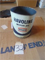 Havoline Texaco Motor Oil Can