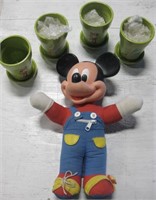 Disney Lot Mickey Mouse And Disney Planters