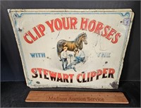Tin Stewart Clipper Horse Sign