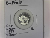 Buffalo One Gram .999 Silver Round