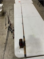 Vintage True Temper 63L Fishing Reel & Rod