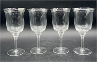 Set of 4 VTG Gorham Reizart Crystal Goblets
