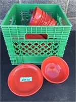 Crate: Red Dishware