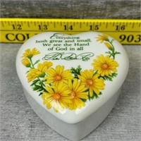 Helen Steiner Rice Ceramic Heart Trinket Box