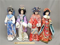 Bisque Japanese Geisha Maiden Dolls