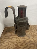 Antique mine car signal lamp