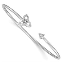 14k White Gold Lab Grown Diamond Bangle