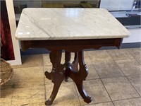 Marble top parlor table.