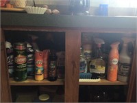 Shelf of Assorted Household Cleaners
