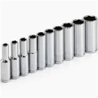 1/4 In. Drive Deep Sae Socket Set (10-piece)