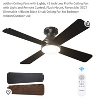 addlon Ceiling Fans with Lights, 42 inch Low P