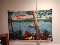 RARE Large original cardboard Hamm's beer mural