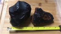 2 Chunks Of Raw Obsidian