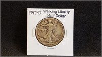 1947D Walking Liberty Half Dollar