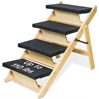 2-in-1 Dog Stairs/Dog Ramp with 4 Steps,