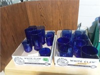 Blue cobalt cups and glasses